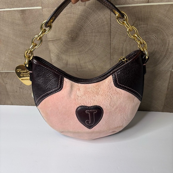 Juicy Couture Y2K Velour "Juicy Pretty Thing" Shoulder Bag, Pink & Brown - Picture 2 of 10